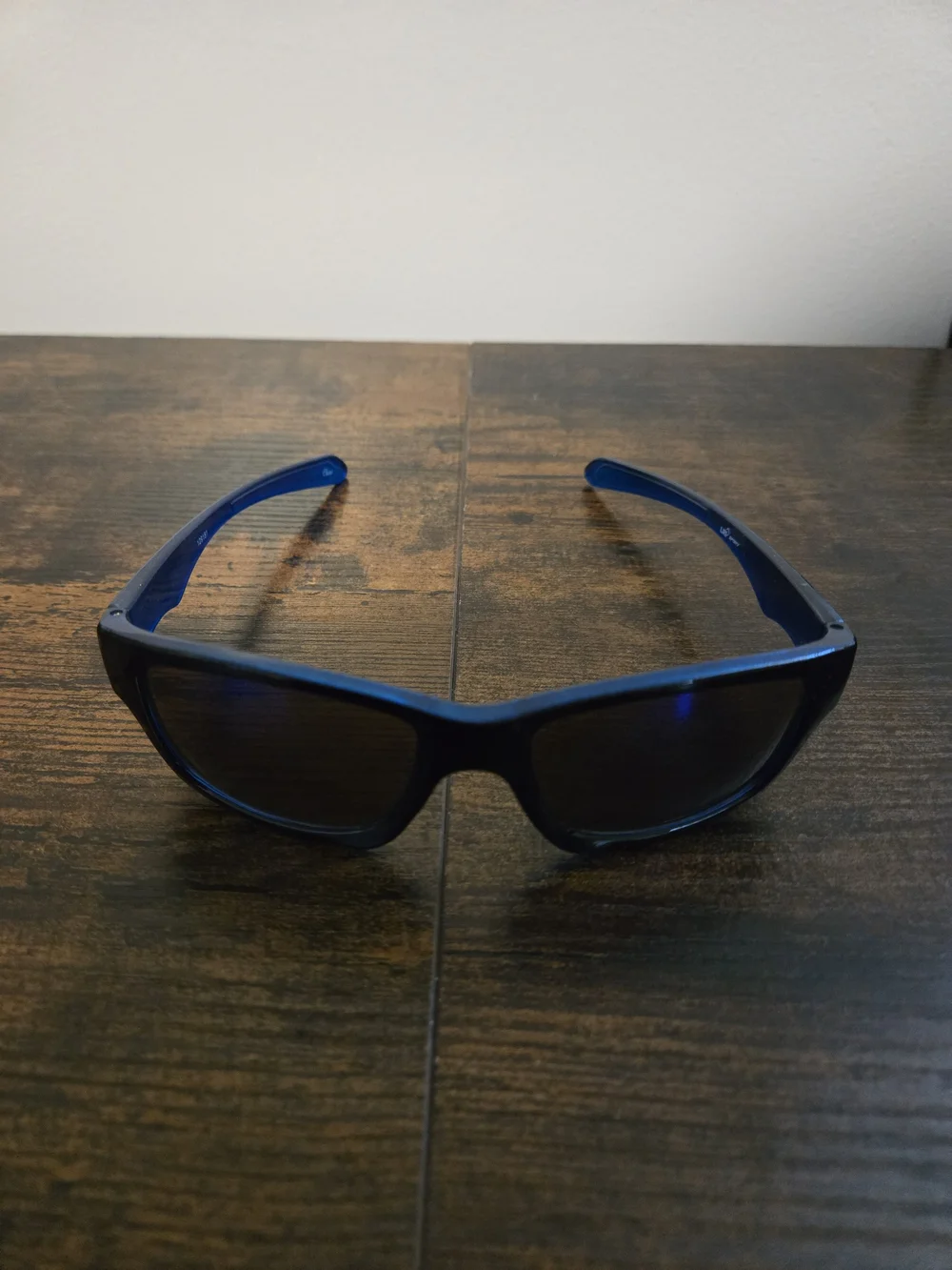 Blue Frame Sunglasses with Dark Lenses